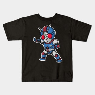 Kamen Rider Black RX Biorider Chibi Style Kawaii Kids T-Shirt